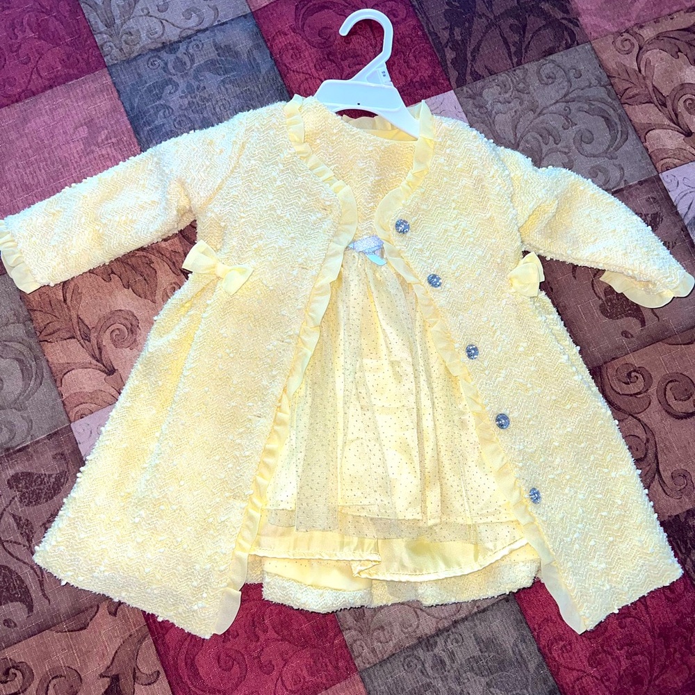 Beautiful yellow dress with jacket